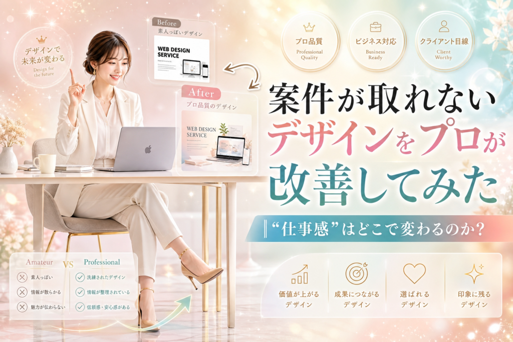 案件が取れないデザインをプロが改善してみた｜“仕事感”はどこで変わるのか？