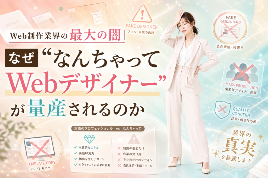 Web制作業界の最大の闇｜なぜ“なんちゃってWebデザイナー”が量産されるのか