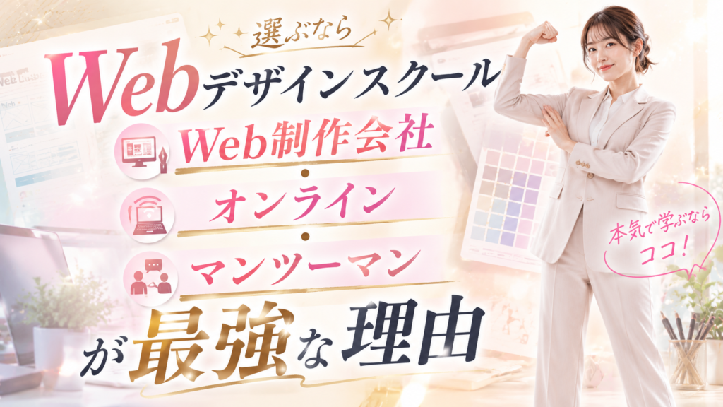 【2026年版】Webデザインスクールを選ぶならWeb制作会社・オンライン・マンツーマンが最強な理由|現役Web制作会社が解説