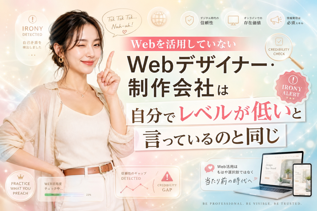 Webを活用していないWebデザイナー・制作会社は自分でレベルが低いと言っているのと同じ｜大阪のWebデザインスクールが切り込む