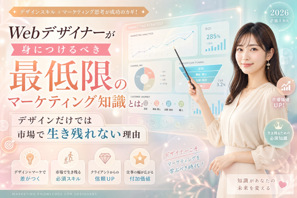 Webデザイナーが身につけるべき最低限のマーケティング知識とは?デザインだけでは市場で生き残れない理由
