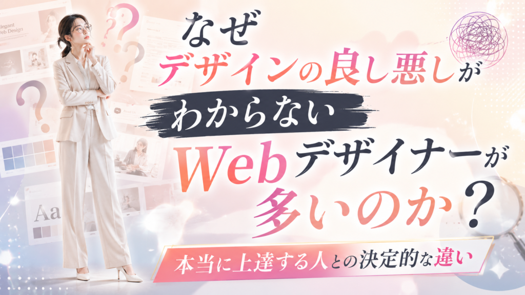 なぜデザインの良し悪しがわからないWebデザイナーが多いのか？本当に上達する人との決定的な違い