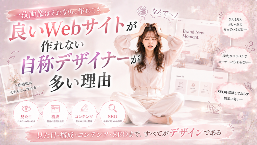 一枚画像はそれなりに作れても良いWebサイトが作れない自称デザイナーが多い理由|見た目・構成・コンテンツ・SEOまで、すべてがデザインである