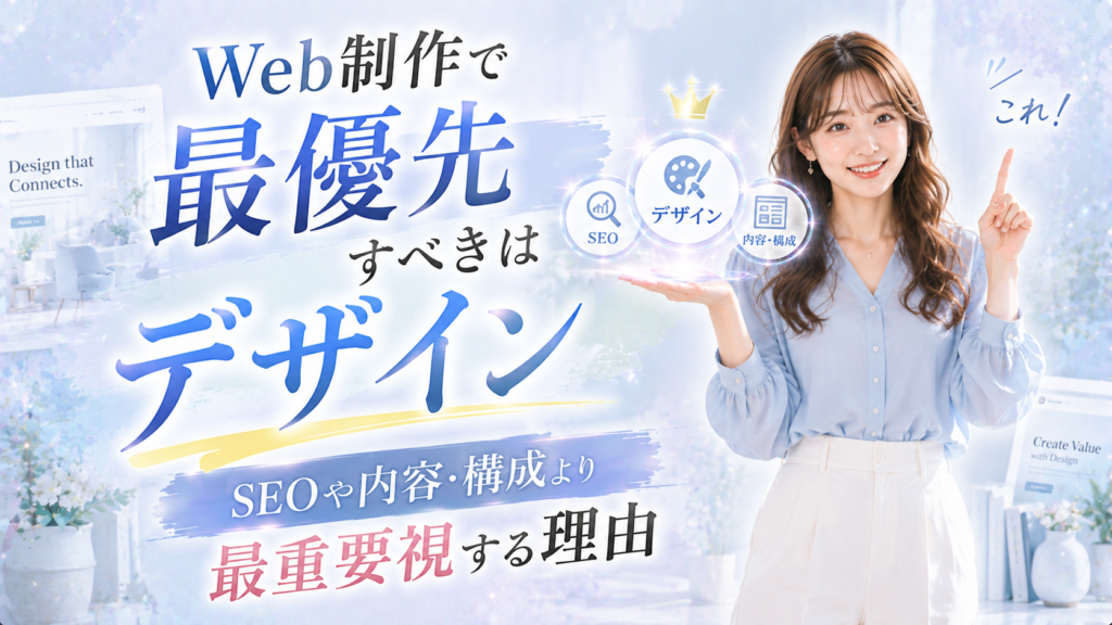 Web制作で最優先すべきはデザイン|SEOや内容・構成より最重要視する理由【大阪のWebデザインスクール】