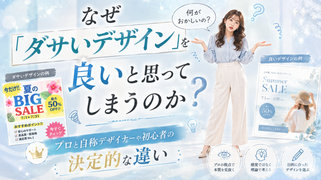 なぜ「ダサいデザイン」を良いと思ってしまうのか？プロと自称デザイナーや初心者の決定的な違い