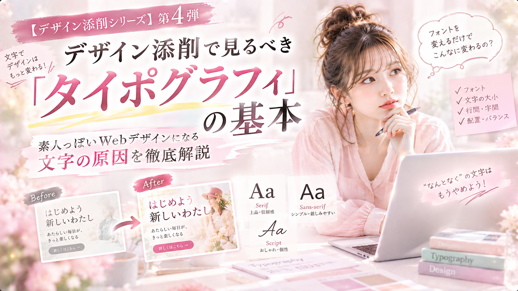 デザイン添削で見るべき「タイポグラフィ」の基本｜素人っぽいWebデザインになる文字の原因を徹底解説