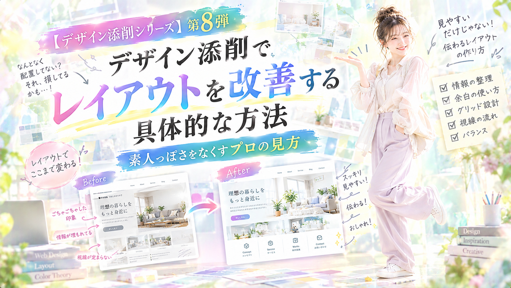 デザイン添削でレイアウトを改善する具体的な方法｜素人っぽさをなくすプロの見方