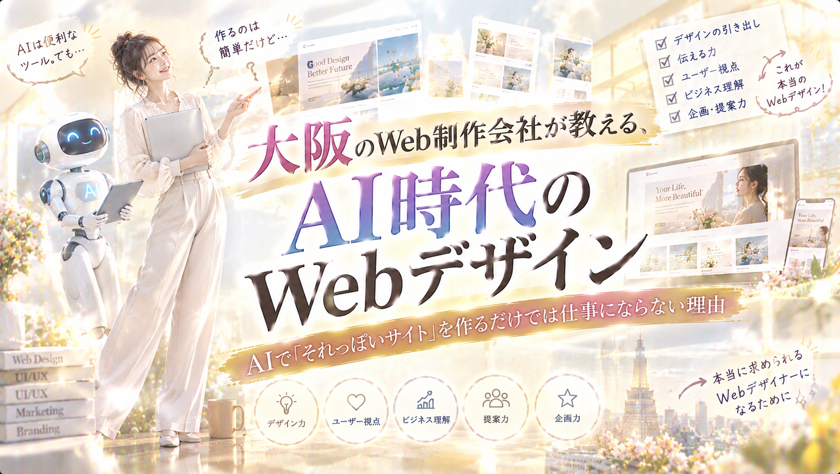大阪のWeb制作会社が教える、AI時代のWebデザイン｜AIで「それっぽいサイト」を作るだけでは仕事にならない理由