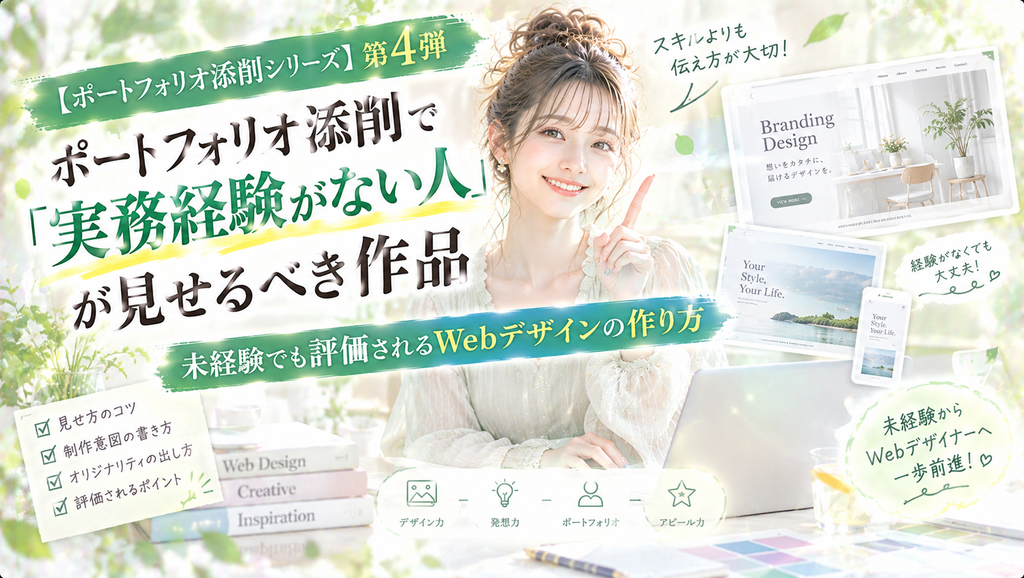 ポートフォリオ添削で「実務経験がない人」が見せるべき作品｜未経験でも評価されるWebデザインの作り方
