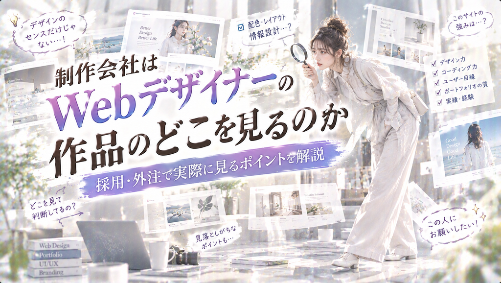 制作会社はWebデザイナーの作品のどこを見るのか｜採用・外注で実際に見るポイントを解説