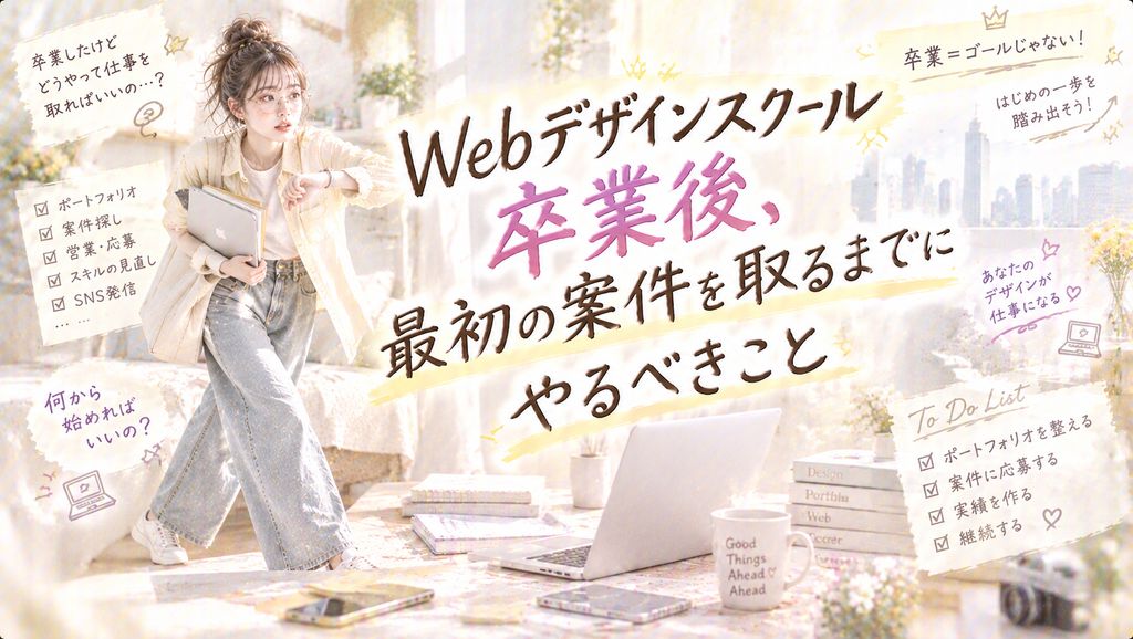 Webデザインスクール卒業後、最初の案件を取るまでにやるべきこと