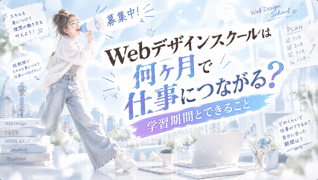Webデザインスクールは何ヶ月で仕事につながる？学習期間とできること