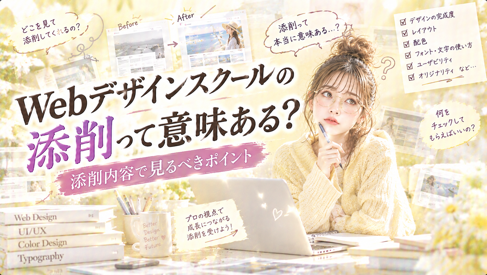 Webデザインスクールの添削って意味ある？添削内容で見るべきポイント