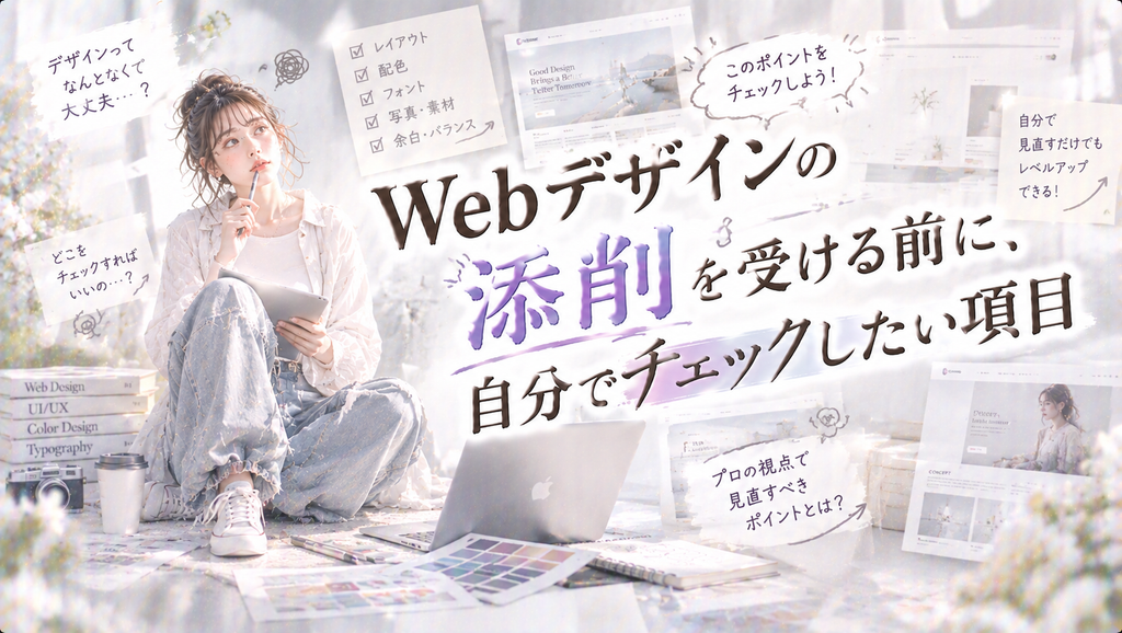 Webデザインの添削を受ける前に、自分でチェックしたい項目