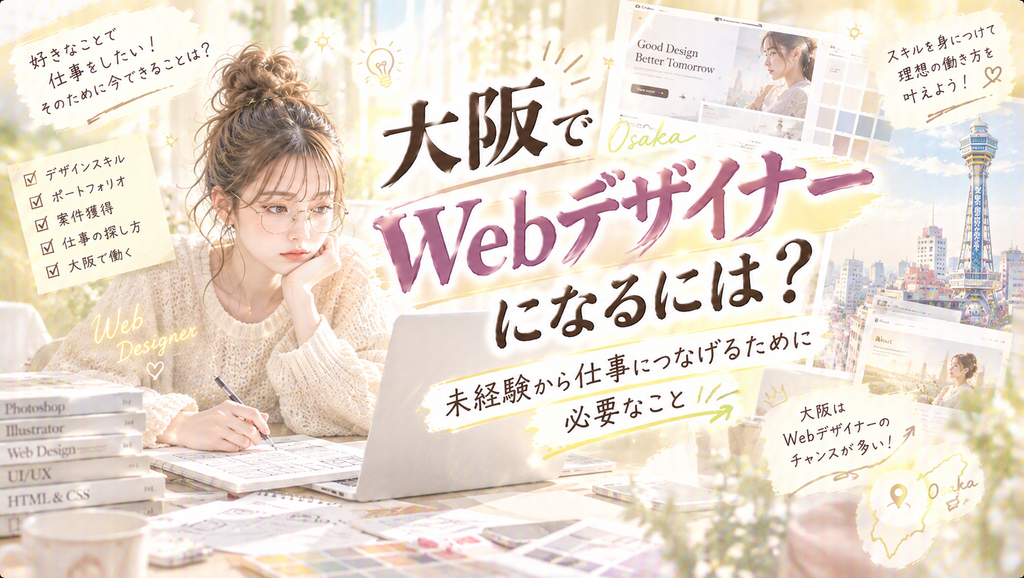 大阪でWebデザイナーになるには？未経験から仕事につなげるために必要なこと