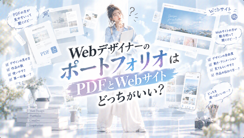 WebデザイナーのポートフォリオはPDFとWebサイトどっちがいい？