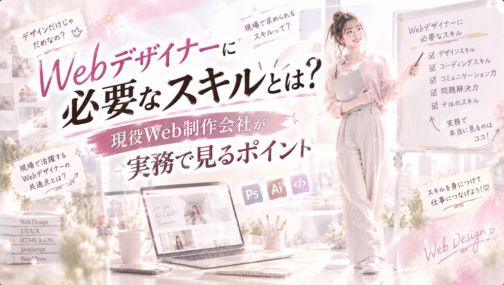 Webデザイナーに必要なスキルとは？現役Web制作会社が実務で見るポイント